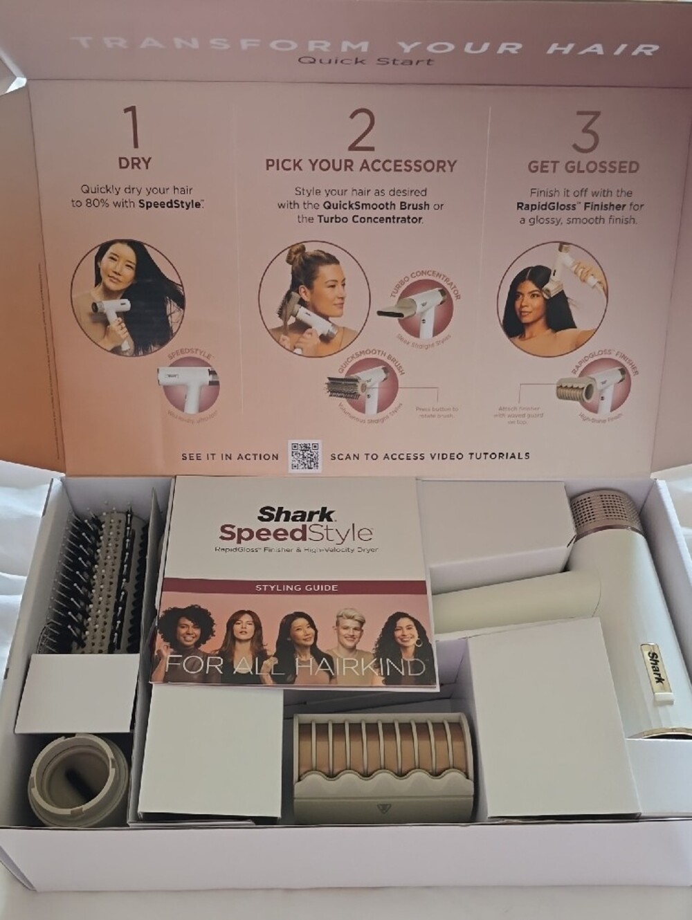 *Like New* Shark SpeedStyle Blowdryer and Hot Air Styler With 3 Attachments - Picture 5 of 5